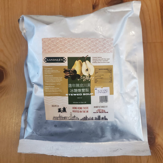 Stewed Soup with Pear, Aged Tangerine Peel, Tendrilleaf Fritillary Bulb and Rock Sugar