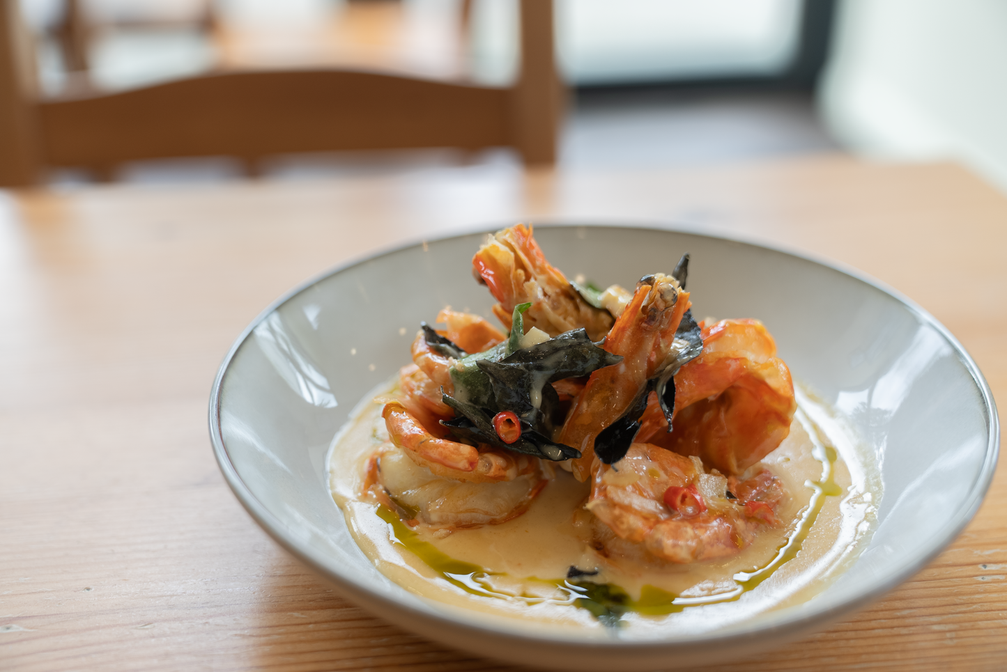 Pan Seared Prawn with Butter Cream Sauce